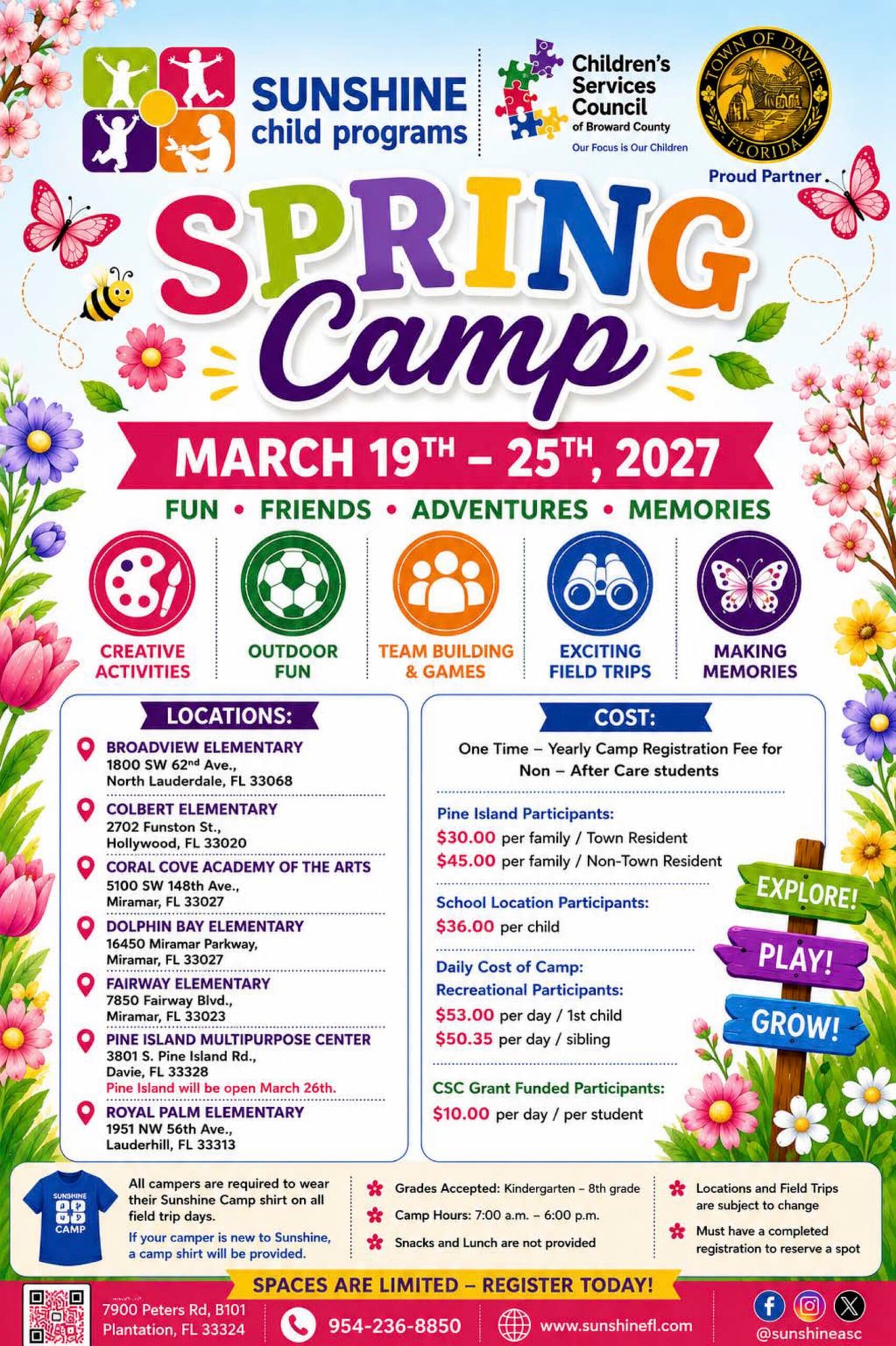 Spring Camp 2027 Flyer
