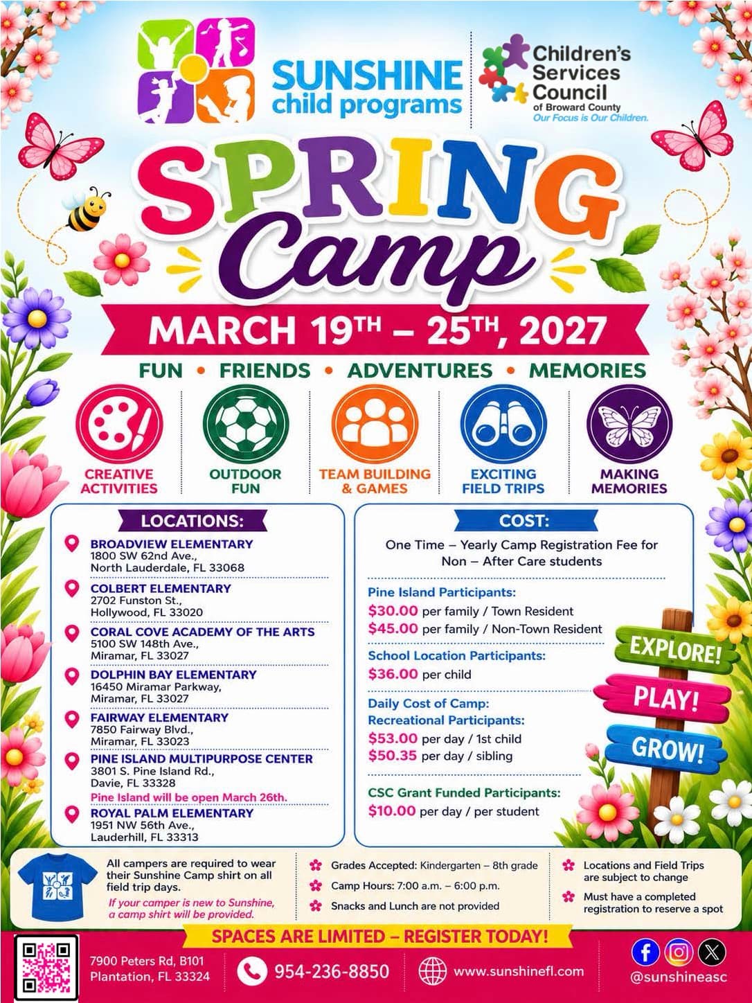 Spring Camp 2027 Flyer